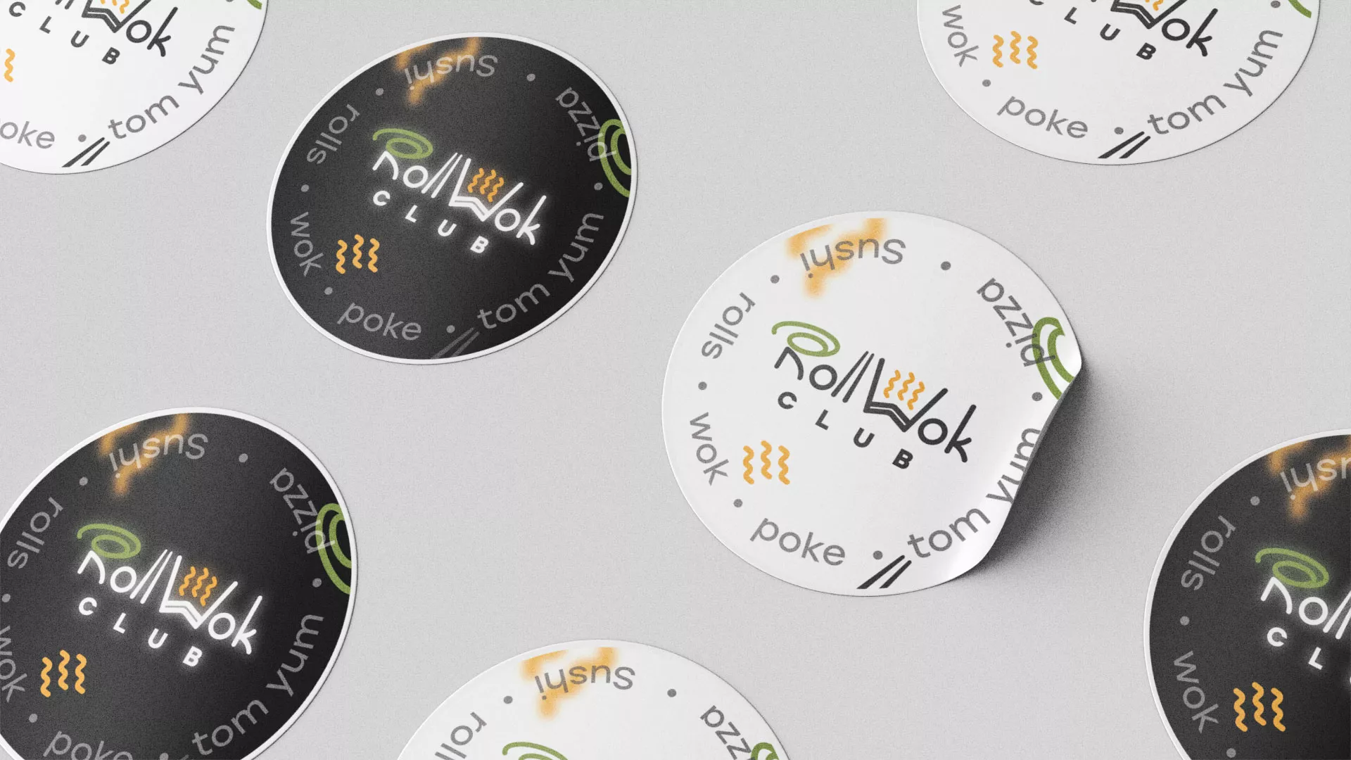 Создание дизайна упаковки суши-бара «Roll Wok Club» в Туапсе