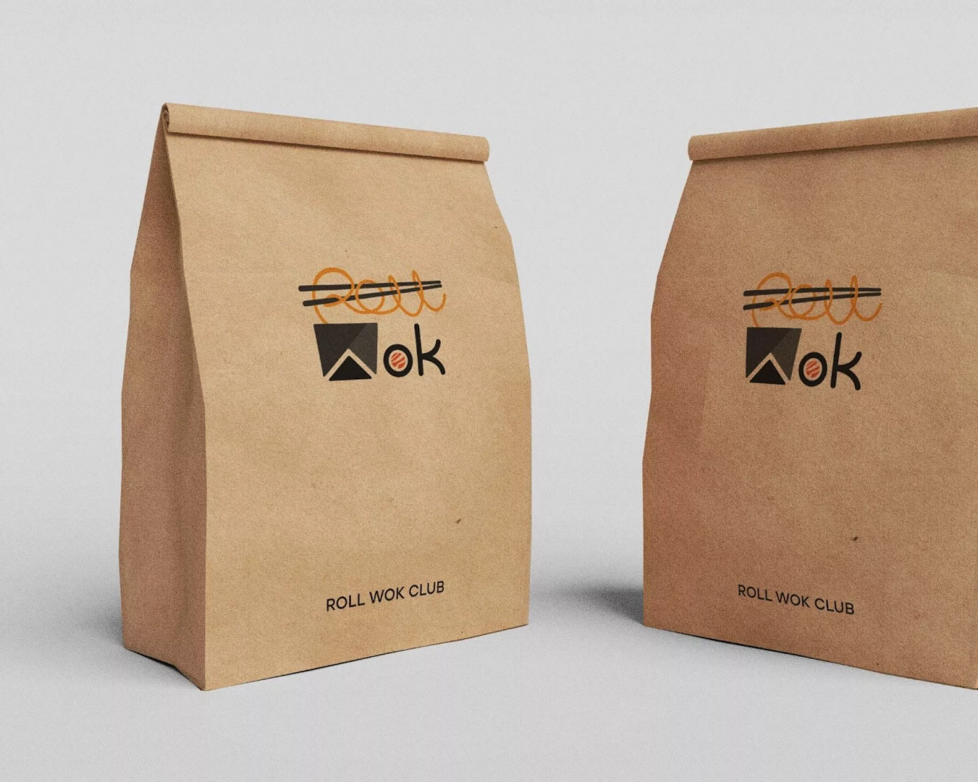 Создание дизайна упаковки суши-бара «Roll Wok Club» в Туапсе